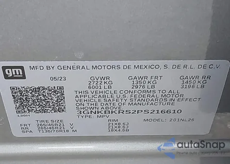 2023 Chevrolet Blazer Awd Rs from USA, damaged, VIN 3GNKBKRS2PS216610